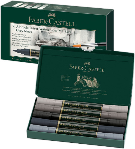 Faber Castell Albrecht Durer Watercolour Marker Box of 5 Greys