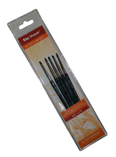 Colour Shaper Clay Shaper (black tip)  Set of 5 - Size 0