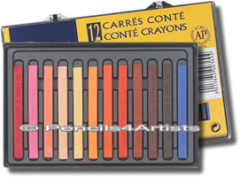 Conte Carres Crayons Box of 12 Portrait / Skin Colours