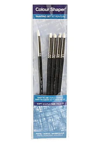 Colour Shaper Soft Painting Set (white tip)  Set of 5 - Size 2