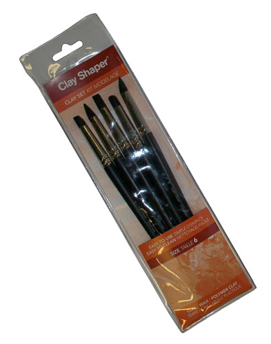 Colour Shaper Clay Shaper (black tip)  Set of 5 - Size 6 