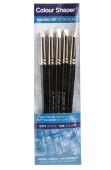 Colour Shaper Soft Painting Set (white tip)  Set of 5 - Size 6 