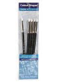 Colour Shaper Soft Painting Set (white tip)  Set of 5 - Size 2